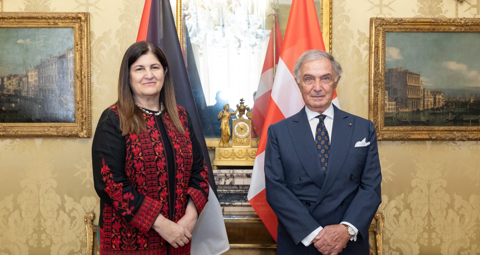 Palestinian Minister for Foreign Affairs received by the Order of Malta’s Grand Chancellor